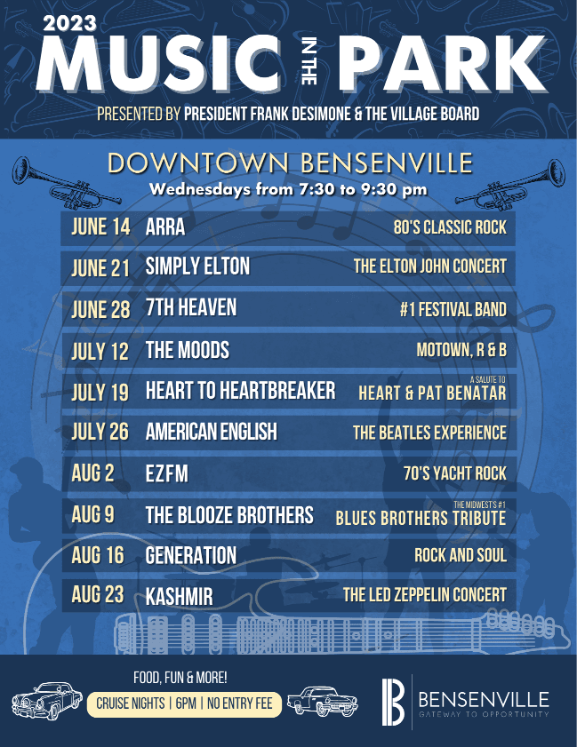 2023 Music in the Park Flyer