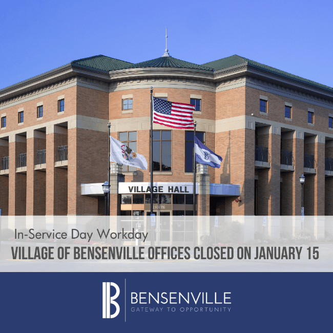 Village of Bensenville Offices Closed on August 23 (1)